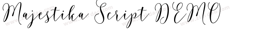 Majestika Script DEMO字体转换